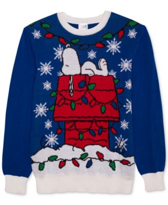 Hybrid Men's Snoopy Decorated Holiday Sweater - Macy's